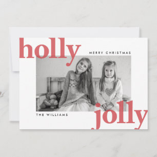 Cartão De Festividades Holly Jolly Foto de Saudação de Natal