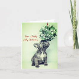 Cartão De Festividades Holly Jolly French Bulldog Natal