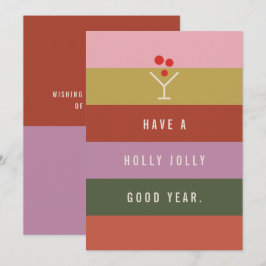Cartão De Festividades Holly Jolly Greeting Card