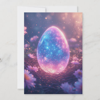 Cartão De Festividades Holographic Neon Easter Egg Card