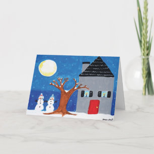 Cartão De Festividades Home for the Holidays with "Happy Holidays"