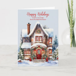 Cartão De Festividades Home Themed Business Greeting from Realtor Custom