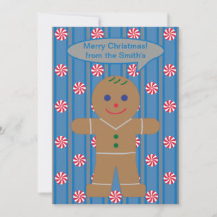 Cartão De Festividades Homem de Gingerpão de Pimenta de Natal divertido e