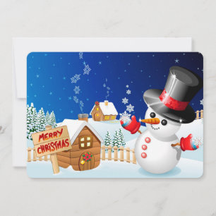 Cartão De Festividades Homem de neve