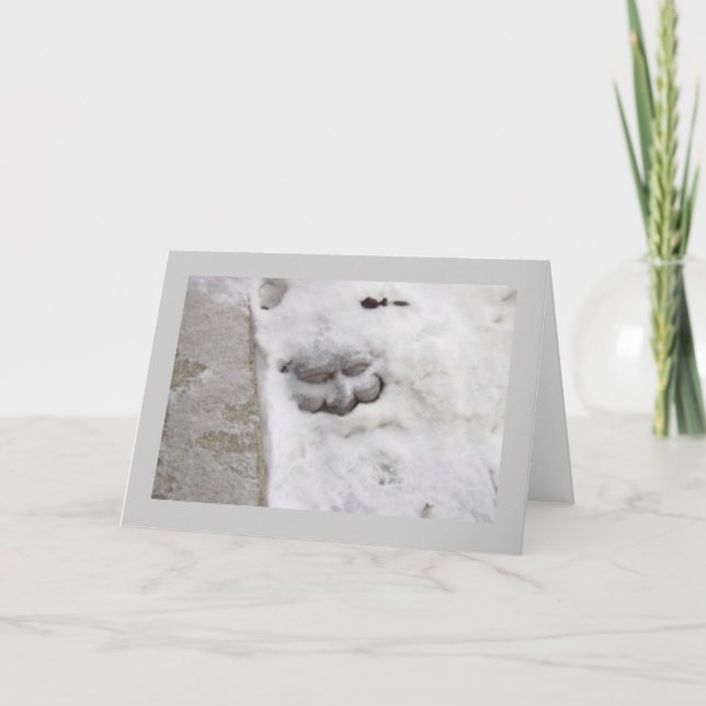 Cartão De Festividades Homem de neve (Frente)