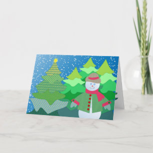 Cartão De Festividades Homem de neve derretido