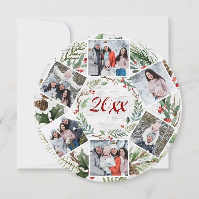 Cartão De Festividades Homenagem a Holly Berry Birry, Latido 6 FOTO (Frente)