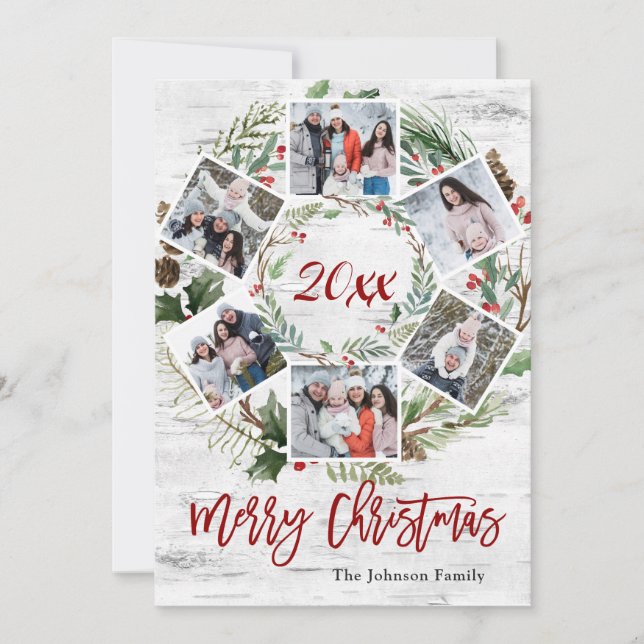 Cartão De Festividades Homenagem a Holly Berry Birry, Latido 6 FOTO (Frente)