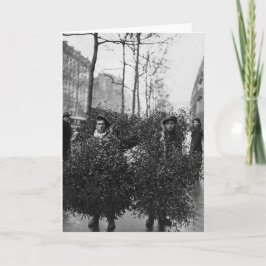 Cartão De Festividades Homens bonitos com visco