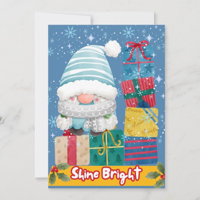 Cartão De Festividades homens da neve (Frente)