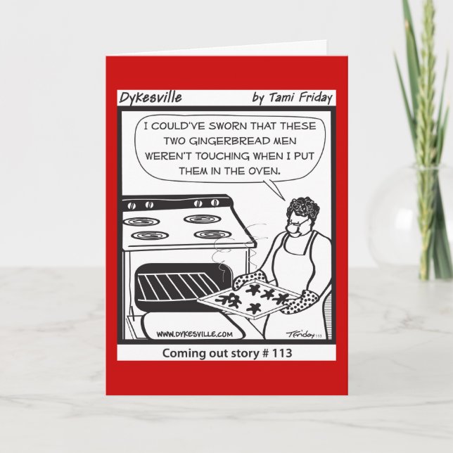 Cartão De Festividades Homens de pão-de-espécie alegres (Frente)