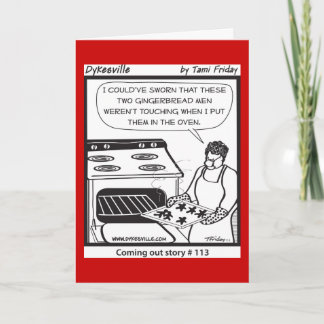 Cartão De Festividades Homens de pão-de-espécie alegres