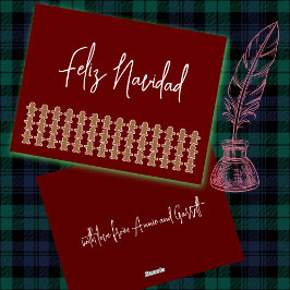 Cartão De Festividades Homens de Pão de Mel no Feliz Natal