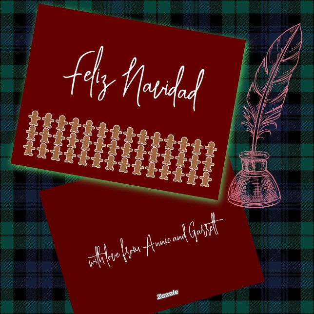 Cartão De Festividades Homens de Pão de Mel no Feliz Natal (Criador carregado)