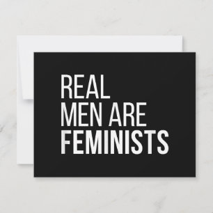 Cartão De Festividades Homens de verdade são feministas Camisas de citaçõ