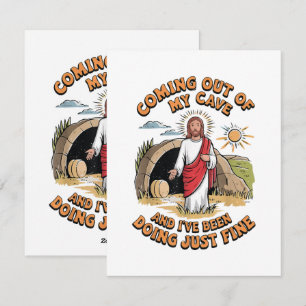 Cartão De Festividades Homens Jesus Saindo da Minha Caverna