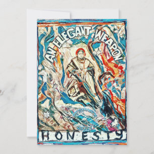 Cartão De Festividades Honestidade, uma arma elegante