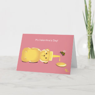 Cartão De Festividades Honey Bee Valentine's Day Card
