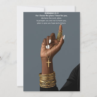 Cartão De Festividades Hope & Future Jeremiah 29:11 Faith Art