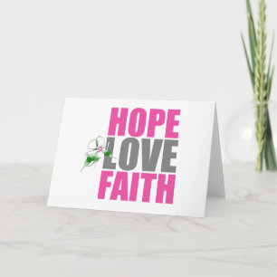 Cartão De Festividades Hope Love Faith Christmas Holly