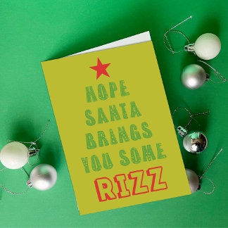 Cartão De Festividades Hope Santa Brings You Rizz Funny