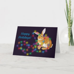 Cartão De Festividades Hoppy Holidays Bunny Card