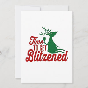 Cartão De Festividades Hora de Blitzenar Reindeer de Natal