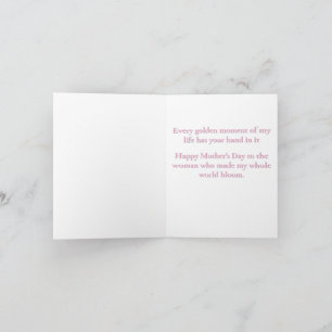 Cartão De Festividades Hora Dourada Mãe e Filha — Pôr do Sol com Flores S