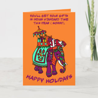 Cartão De Festividades Hora Padrão da Índia
