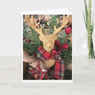CARTÃO DE FESTIVIDADES HORA PARA "ALEGRIA" & UM "REINDEER" *NATAL FELIZ*