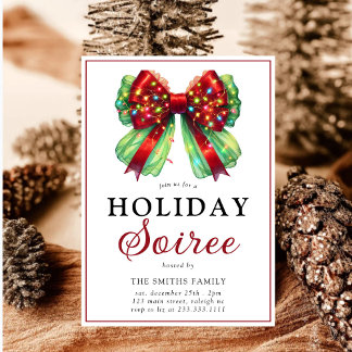 Cartão De Festividades Horário de Natal do Arco moderno Sorie de Férias