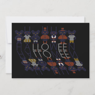 Cartão De Festividades Horror Spooky Stick Cross Halloween Monstros