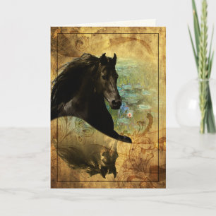 Cartão De Festividades Horse On Monet - Card, Greeting / Note