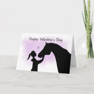Cartão De Festividades Horse Silhouette Valentine's Day