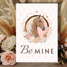 Cartão De Festividades Horse Valentine Haflinger 