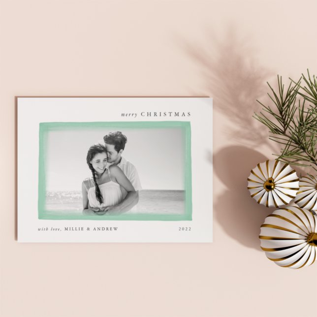 Cartão De Festividades Hortelã | Sonho Desejo Feliz Natal Foto (Criador carregado)