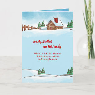 Cartão De Festividades House & Tree Christmas Card For Brother & Family