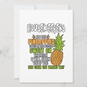 Cartão De Festividades Housekeepers Are Like Pineapples.