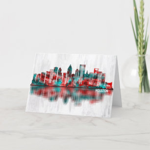 Cartão De Festividades Houston Texas Skyline