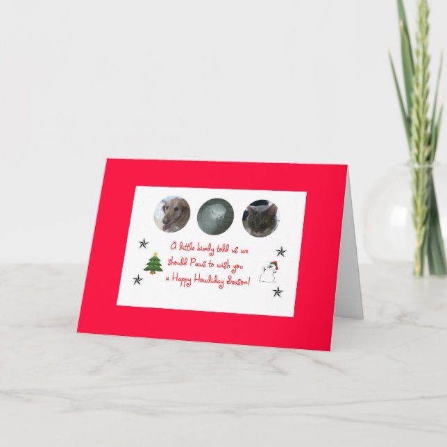 Cartão De Festividades howliday feliz (Frente)