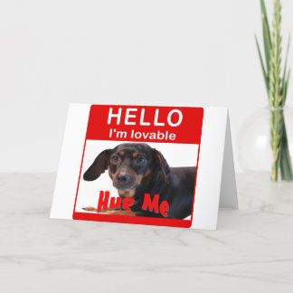Cartão De Festividades Hug A Dachshund