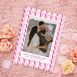 Cartão De Festividades Hugs & Kisses (XOXO) Modern Photo Valentine's Day