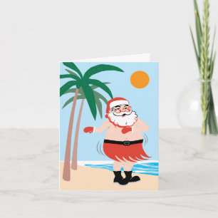 Cartão De Festividades Hula Santa Note Card