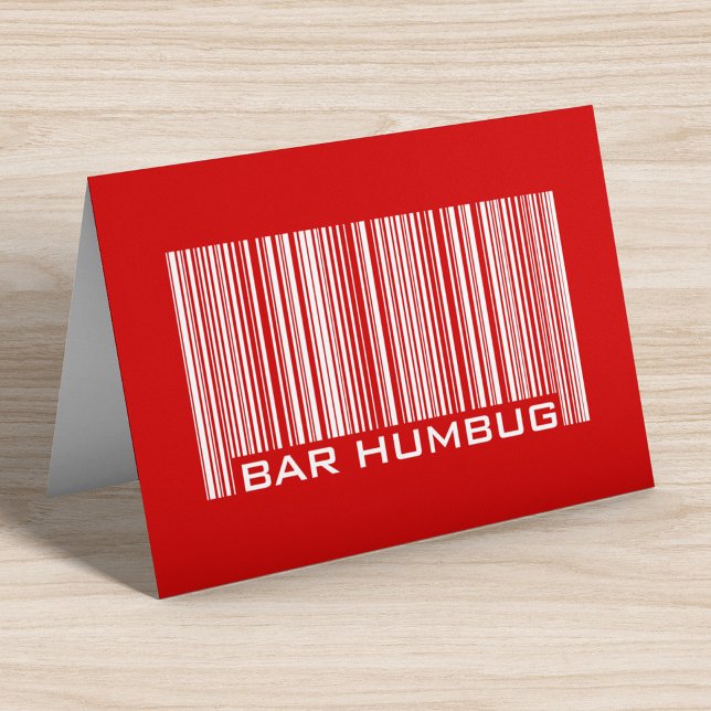Cartão De Festividades Humbug do bar - Código de Bar Anti-Natal (Criador carregado)