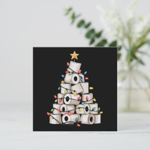 Cartão De Festividades Humor de árvore de papel higiênico de banheiro de 