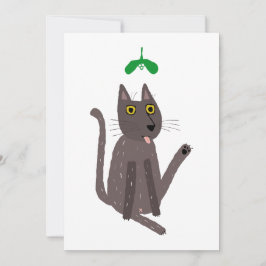 Cartão De Festividades Humor de Gato Engraçado