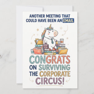 Cartão De Festividades Humor de Sobrevivência no Circo Corporativo