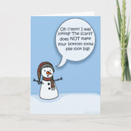 Cartão De Festividades Humor do boneco de neve
