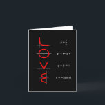 Cartão De Festividades Humor do nerd | Math and Science Geek Love Graph<br><div class="desc">Nerd também precisam de amor! Um design de humor de equação matemática legal e geek (na maioria das vezes exato) perfeito para qualquer geek de ciência. A tipografia moderna com uma escrita de pincel escrita à mão, que inclui um script casual escrito à mão, é uma forma excelente de diversão...</div>