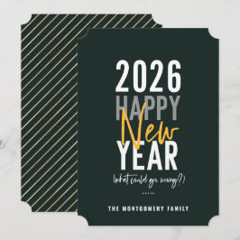 Cartão De Festividades Humor moderno do Feliz ano novo 2022